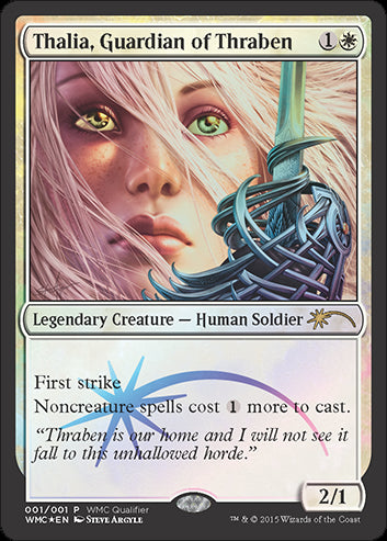 【Foil】(Promo-WMCQ)Thalia, Guardian of Thraben/スレイベンの守護者、サリア【英語】